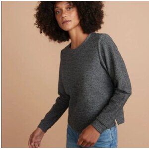 Marine Layer chill textured sweatshirt anthracite women sz XL long sleeve new